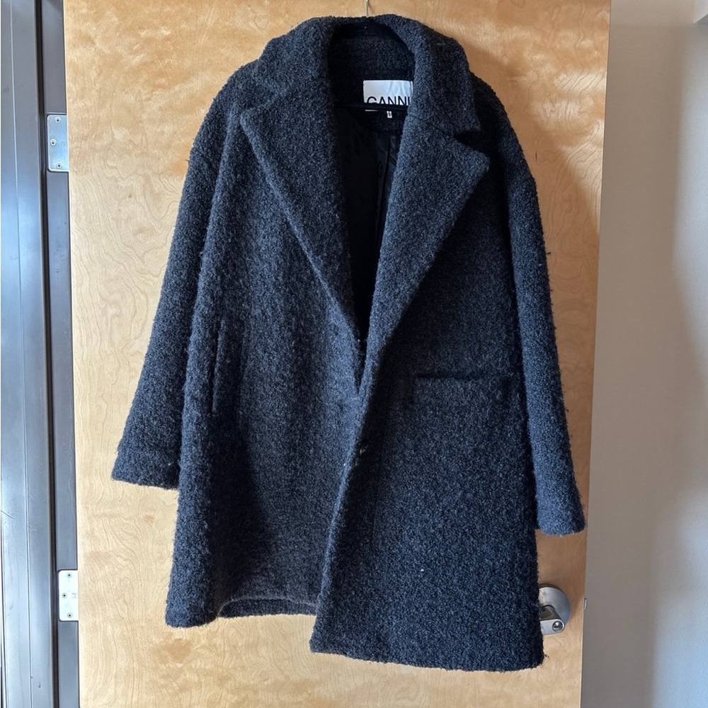 Ganni Dark Gray Teddy Jacket